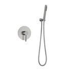 Brushed Nickel Shower Set Mixer Valve Single Function Bathtub Filler Mixer Taps