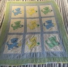 Vintage Handmade Applique Baby Blanket Quilt 41   x48    Cats Animals Cute