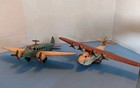  Vntg 1930s Wyandotte Toys Pressed Steel China Clippper  Gyro Airplane  Tin Toys