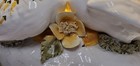 Vtg Majolica Hand Painted Love Birds Covered Veg Dish Signed   Numbered