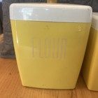 Vintage Yellow With White Lids Flour Sugar Coffee Tea Canister Set Of 4 Retro