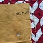 Vintage Bell System Canvas Fabric Scrap Stenciled 50s Lineman As Is