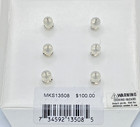 Kids Sterling Silver 3 Pair Stud Earrings Set Cz Snowflake Ball Nwt Gift Box