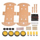Transparent 4wd Robot Smart Car Single   Double Layer Kits Car For Arduino New
