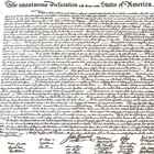 Declaration Of Independence John Hancock Insurance Print  13  X 15  Vintage Cond