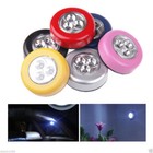 2 Pack Stick-on Push Light 3led Battery-powered Night Light Red