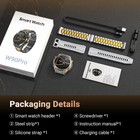 14k Gold Luxury Smart Watch Men With Chatgpt 1 43  Amoled Built-in Gps Flashligh