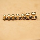 5-50pcs Stud Screw Round Head Solid Brass Nail Rivet Chicago Button Diy Leather