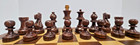 Wooden Chess Pieces Set  24 Brown And White Without Board