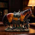 10 Inch Horse Statue Figurine Sculpture Resin Collectible Gifts For Horse Lover