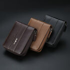 Mens Leather Zipper Wallet Rfid Blocking Bifold Zip Around Credit Card Holder