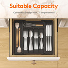 Lifewit Silverware Drawer Organizer  Expandable Utensil Tray For Kitchen  Bpa Fr