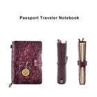Refillable Leather Journal  Handmade Purple Leather Notebook With Bookmark Fo   