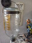 Vintage Old Antique Aquarium Fishbowl Chrome And Glass Brine Shrimp Hatching Jar