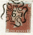 1841 1d Red-brown Pl 34 Ge Cover To Sheffield With Superb London No 6 Maltese X