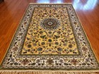 Classic Handwoven Medallion Silk Fine Rug  Appr  4x6ft  Single-knot 196 Kpsi