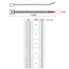 White Plastic Nylon Cable Ties Zip Tie Wraps Self-locking 2 5x80mm To 7 6x500mm