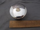 Antique Tiffany   Co Sterling Round Vanity Box W applied 14k Gold Monogram