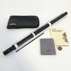 Aulos Af-1 Grenser Transverse Flute Black Ivory With Soft Case Baroque Style