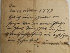 1779 Dutch Gold Coin Receipt     Jan Arents Hagen Gelderland Loo