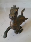 Vintage Solid Bronze Chinese Statue Flying Horse On Swallow Made Of Gansu 7 