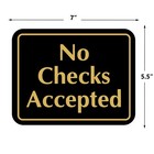 No Checks Accepted Sign Retail Store Merchandise Business Store Sale Signs 