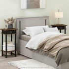 Turn-n-tube Tall End Side Night Stand bedside Table With Bin Drawer  2-pack