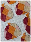 Vintage Cutter Quilt Feedsack Pumpkins Applique Die Cuts Trip Around The World