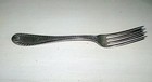 Antique 19th Century American Coin Silver Fork Shell   Thread Feather Edge 1800
