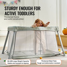 Portable Baby Travel Crib Play Yard Folding Playpen With Soft Mattress Pad For