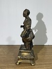 Antique vintage Bronze brass Sculpture Of A Peasant Woman