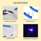 Rechargeable Led Light-up Flash Glow Collar Dog Pet Safety Micro Usb Adjustable