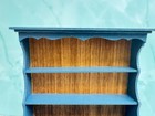Dollhouse Miniature   Vintage Artisan Kb Handmade   Painted Blue Hutch W  Drawer