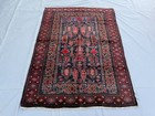 Fine Antique Afghan Baluchi Rug 4x6 Blue Handmade Persian Style Oriental Carpet