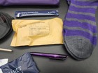 Tumi For Delta Airlines Travel Zip Pouch Cosmetic Bag Purple W  Accessories