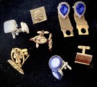 Lot Of 7 Vintage Men s Cufflinks - Swank Dante Mesh Wrap  Beefeater  Roman Mcm