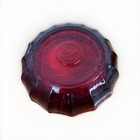 Eagle Emblem Ruby Red Ashtray 5    1887 Fostoria Heavy Glass Bicentennial Vintage