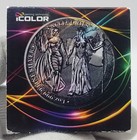 2019 Allegories Columbia   Germania Icolor 1 Oz  9999 Fine Silver Coin Colorized