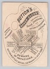 C1882 Trade Card Button s Raven Gloss Shoe Dressing Children Doll Drinking Water