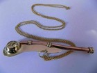 Lot Of 20 Pcs Brass Nautical Copper Boatswain 5  Whistle W Chain Bosun Call Pipe