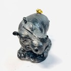 Vintage 1992 Michael Ricker Pewter Signed Numbered Hippo Hippopotamus With Frog