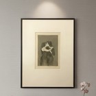Signed Original 1930 Raphael Soyer Drawing  kiss   framed  Matted 