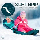 Durable Kids  Toboggan Sleds - Plastic  Lightweight  Winter Snow Sleds With T   