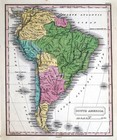 1828 Jh Young Map South America Brazil Colombia Guiana Peru Chili Argentina
