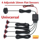 4 Parking Black Sensors Car Backup Reverse Rear Radar System Alert Alarm Kit