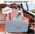 Dog Car Booster Seat With Memory Foam Cushion And Safety Belts