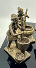 Vintage  Benin Bronze Lot Of Five Figures Focused On Cooking