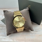 Bulova Futuro Modern 97d115 Gold Dial Diamond Calendar Men s Quartz Watch 42mm