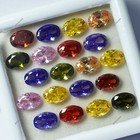 Oval Cut Certified Natural Sapphire Mix Color Loose Gemstone 15 Pcs 7x5 Mm Lot