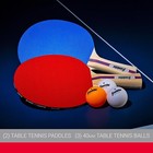 Ping Pong Paddle Set With Balls - 2 Player   4 Player Table Tennis Paddle Kit -
